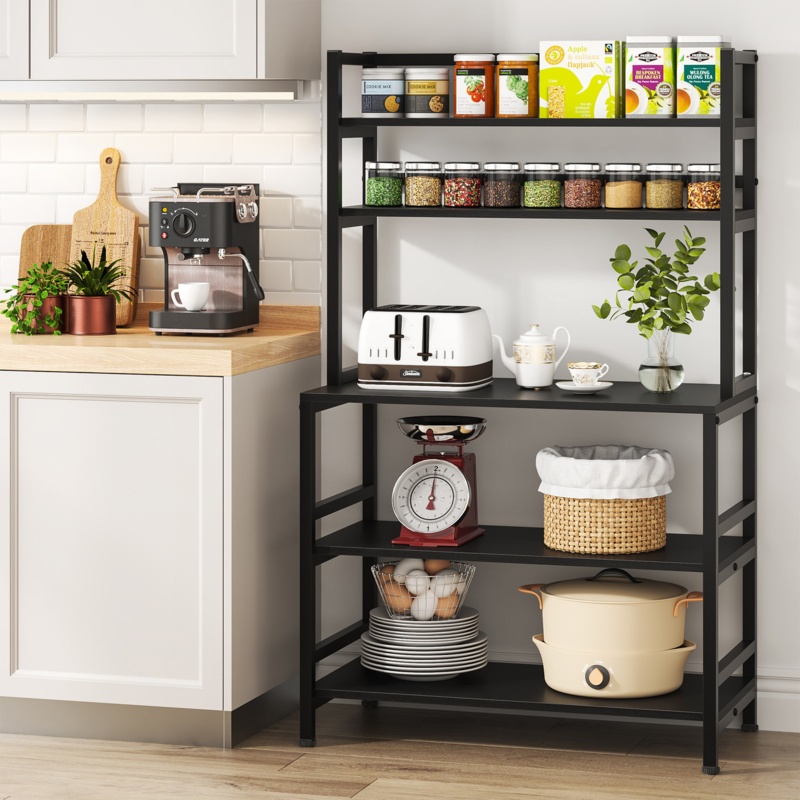 Geyer 31.5'' Iron Standard Baker's Rack with Microwave Compatibility