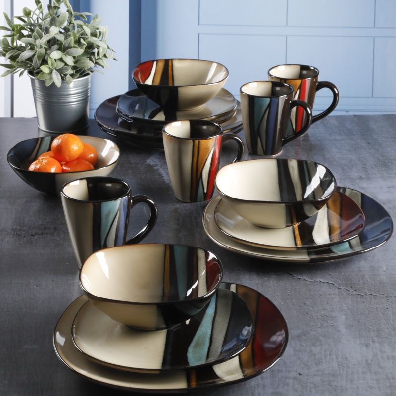 Gibson Althea Stoneware Dinnerware Set - Service for 4