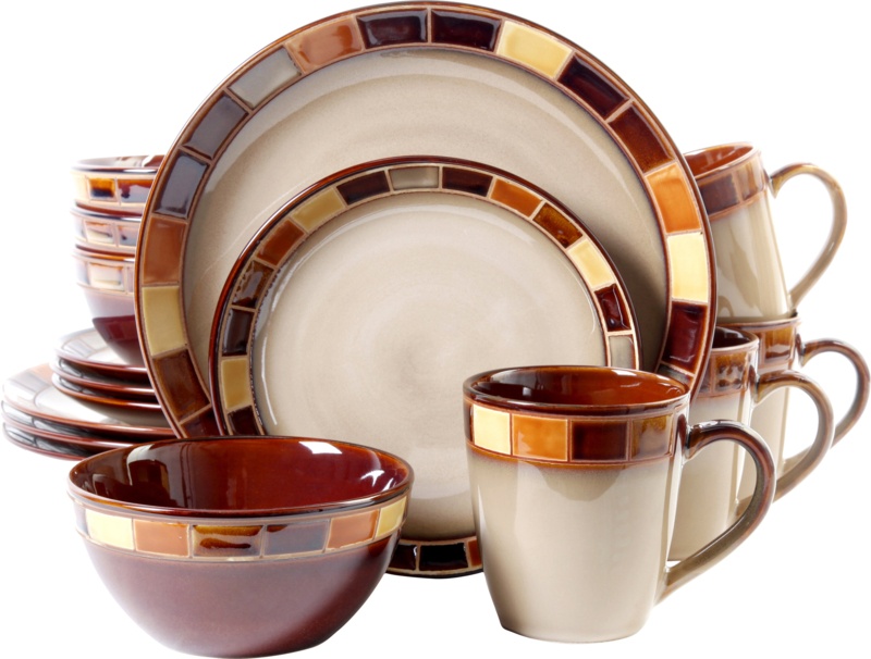 Gibson Casa Stoneware Dinnerware Set - Service for 4