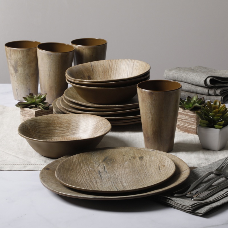 Gibson Melamine Dinnerware Set - Service for 4