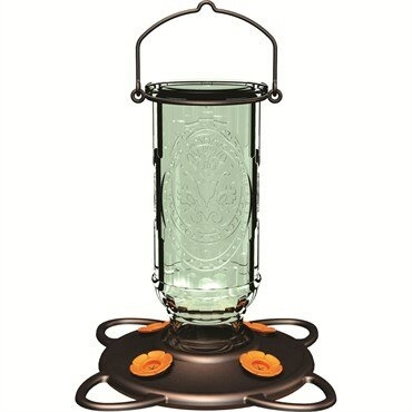 Glass Hanging Hummingbird Feeder