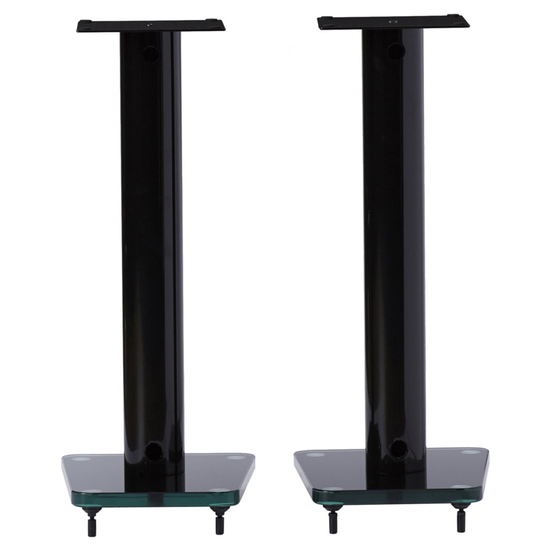Glass & Steel Speaker Stands, 24" Height