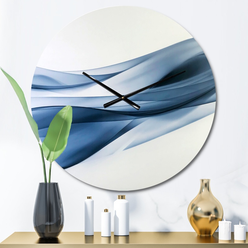 Glittering Light Blue Pattern - Modern wall clock