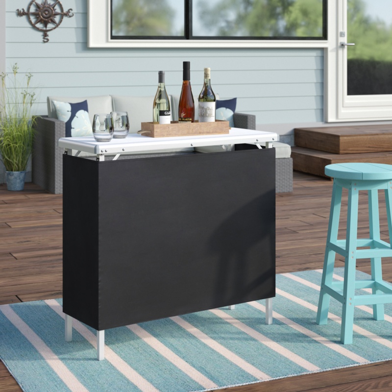 GoBar Portable High Top Bar, Includes 3 Front Skirts and Carrying Case