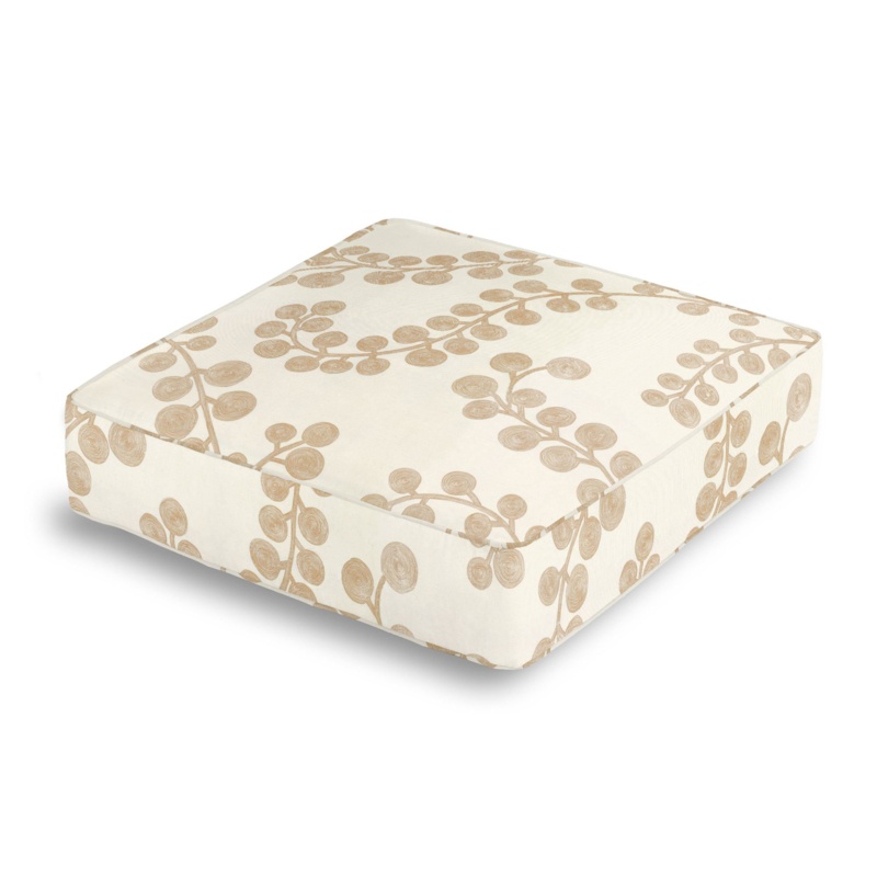 Goldilocks Floral Cotton Throw Pillow
