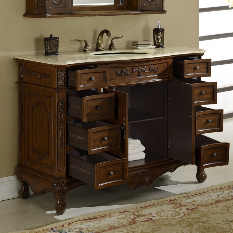 Gondola 48'' Single Bathroom Vanity with Marble Top