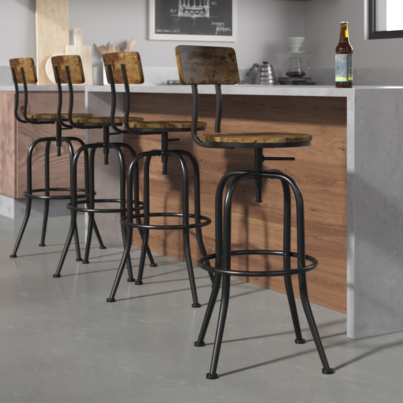 Graf Swivel Adjustable Height Stool