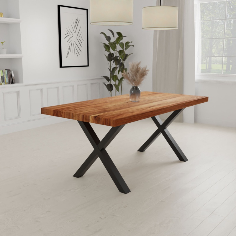 Grau 70" Straight Edge Acacia Dining Table