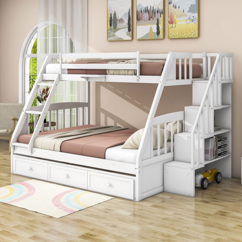 Haarika Kids Twin Over Full Bunk Bed with Drawers