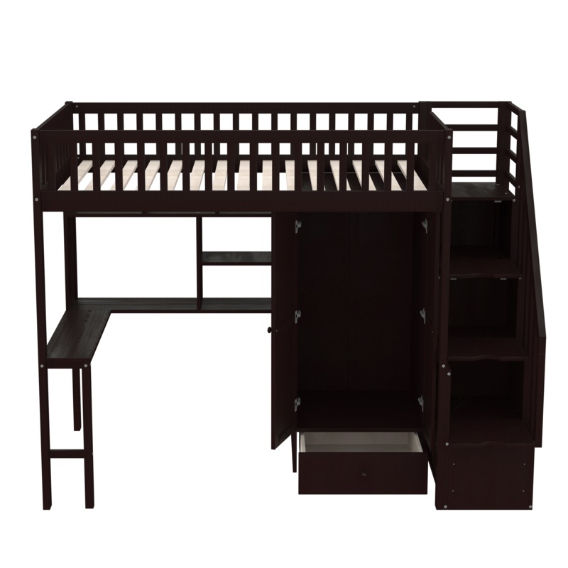 Hajira Kids Loft Bed with Drawers
