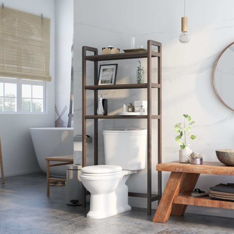 Hales Solid Wood Freestanding Over-the-Toilet Storage