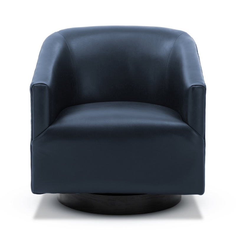 Hall Vegan Leather Swivel Barrel Chair