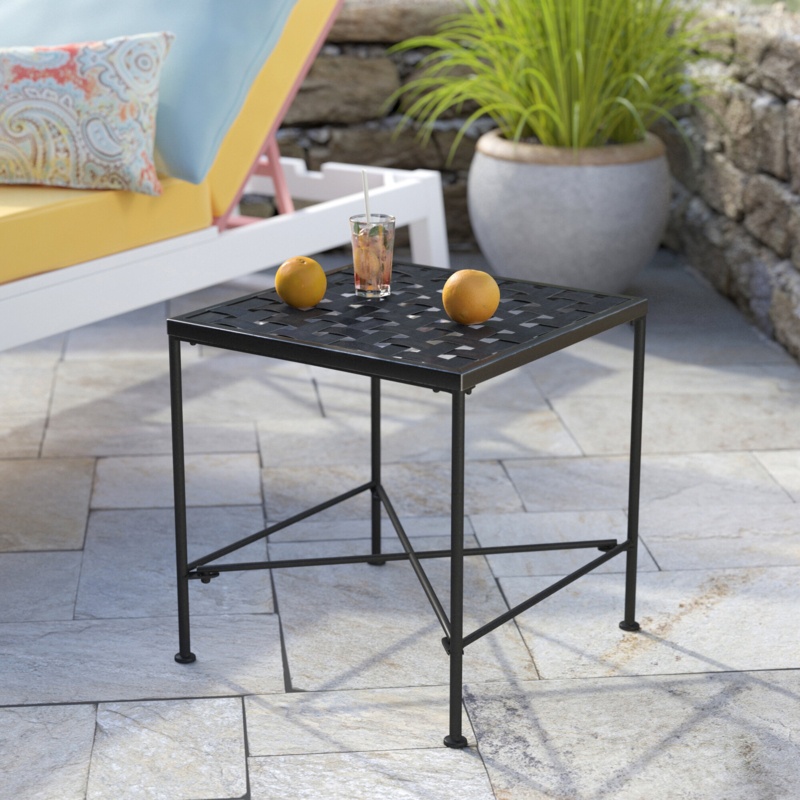Hanselman Metal Outdoor Side Table