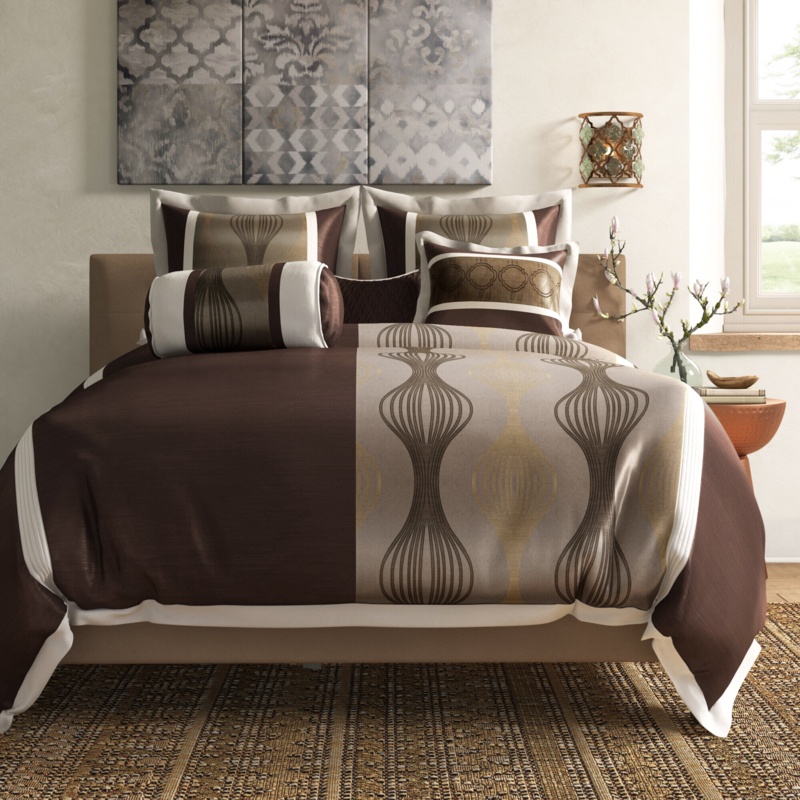 Hanstrom 7 Piece Microfiber Modern & Contemporary Comforter Set