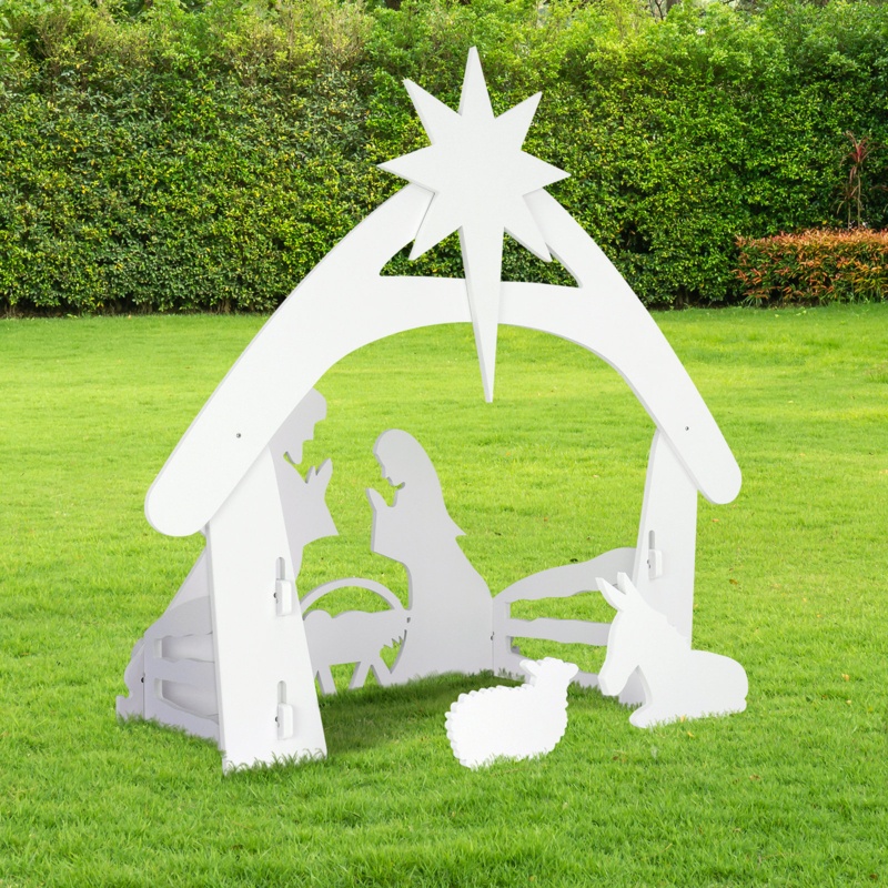 Hasnah PVC Nativity Garden Jesus Christmas Decoration