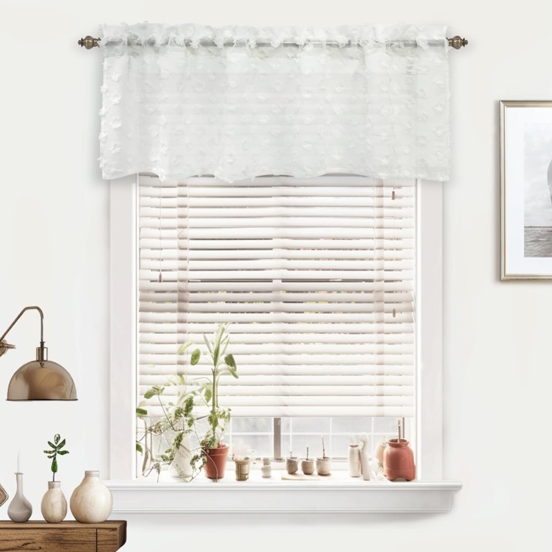 Heinen Voile Chiffon 60'' Window Valance