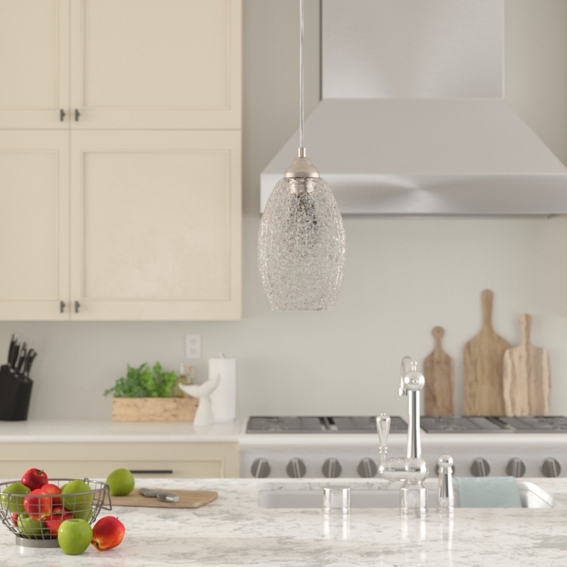 Herrman 1 - Light Brushed Nickel Single Pendant