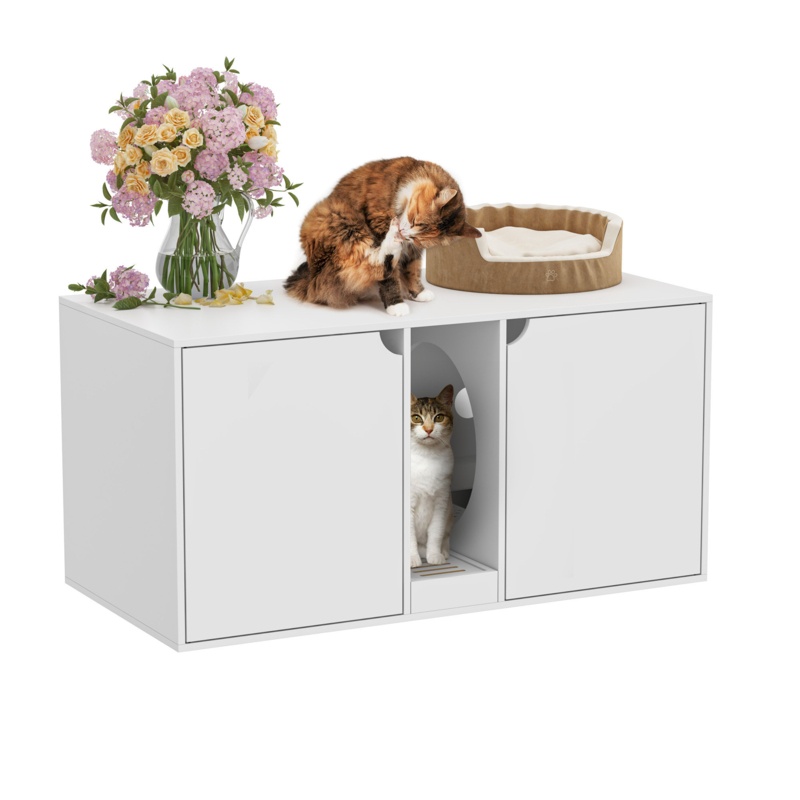 Hidden Cat Litter Box Enclosure Furniture