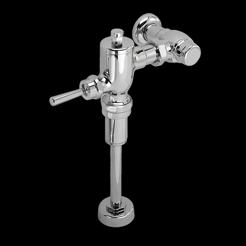 High Efficiency Manual Urinal Flushometer Valve with Accessory Kit in Polished Chrome