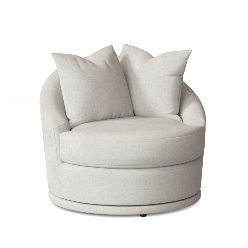 Hosking Upholstered Swivel Barrel Chair