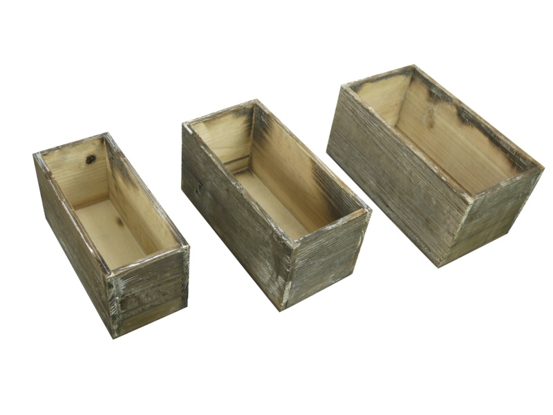 Huck Handmade Wood Planter Box