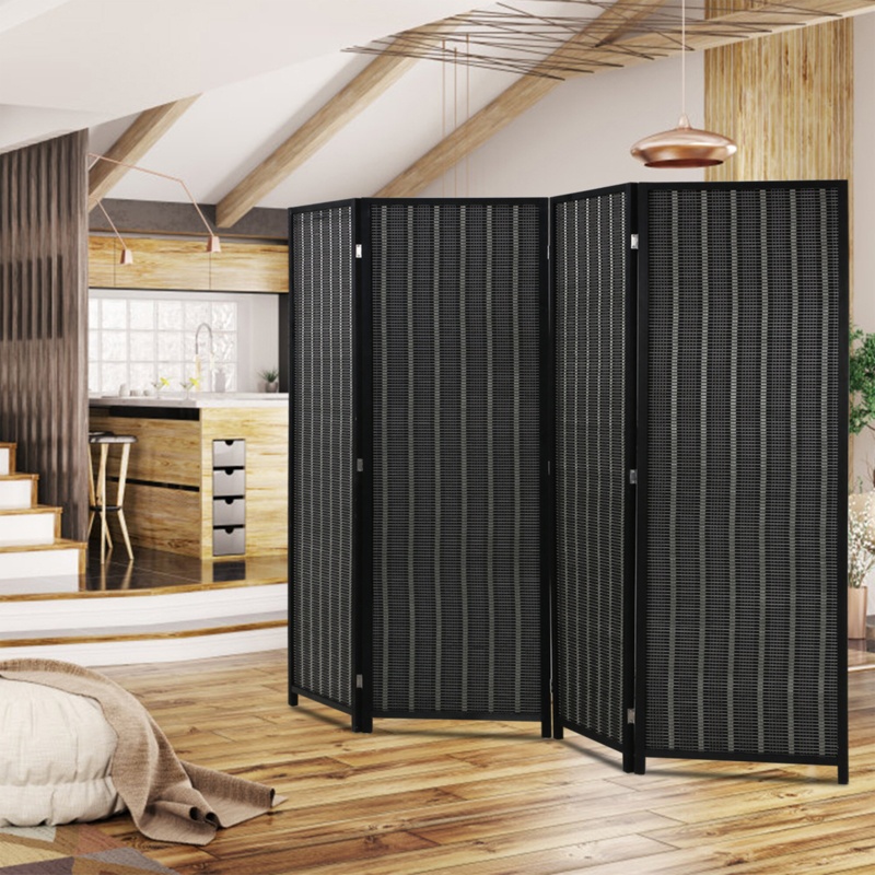 Iciss 70.8'' W x 72'' H 4 - Panel Bamboo/Rattan Folding Room Divider