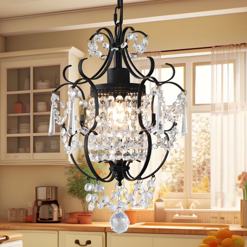 Imaya 1 - Light Black Crystal Pendant