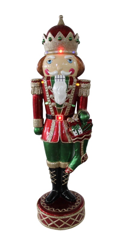 Indoor/Outdoor Musical Christmas Nutcracker with LED Lights