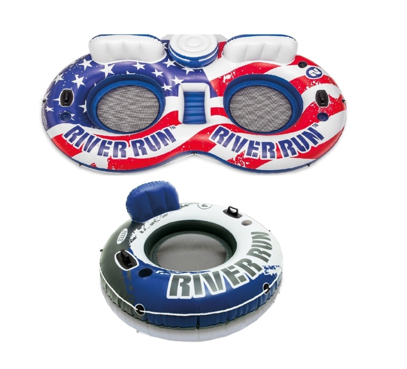 Intex River Run II American Flag Inflatable Tube Float