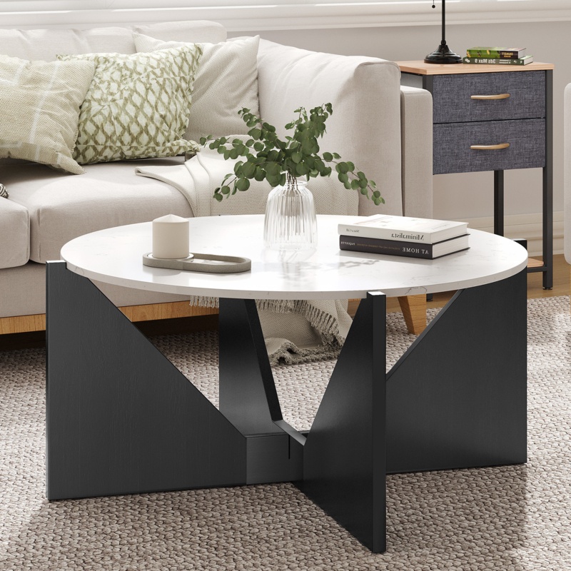 Ints Genuine Marble Coffee Table