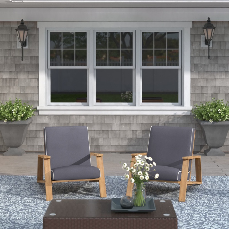 Isham Patio Chair with Cushions