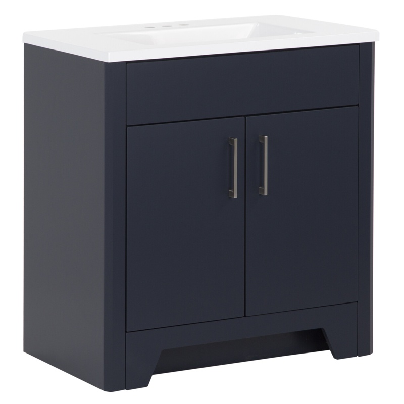 Janka 30.25'' Free Standing Single Bathroom Vanity with Cultured Marble Top