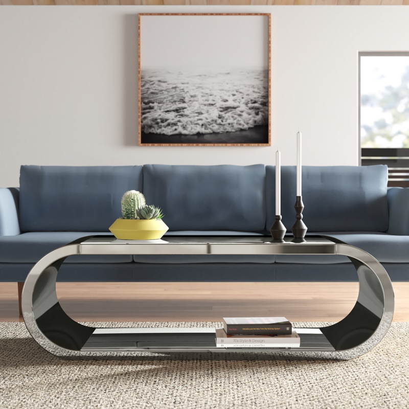 Jasonville Floor Shelf Coffee Table with Storage
