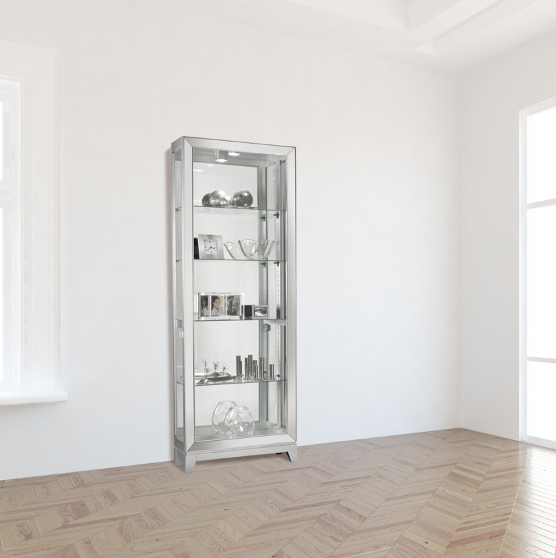 Jelisava Lighted Curio Cabinet