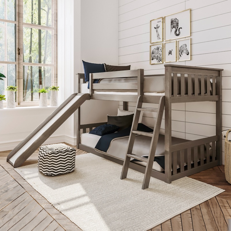 Jeniffer Kids Twin Over Twin Bunk Bed