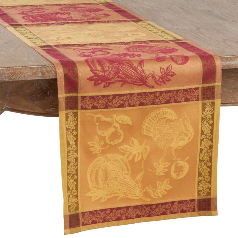 Jenner Rectangle Geometric Thanksgiving Cotton Table Runner