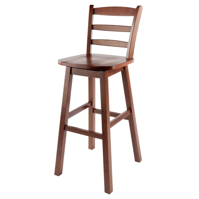 Jerrilynn Swivel Solid Wood Stool