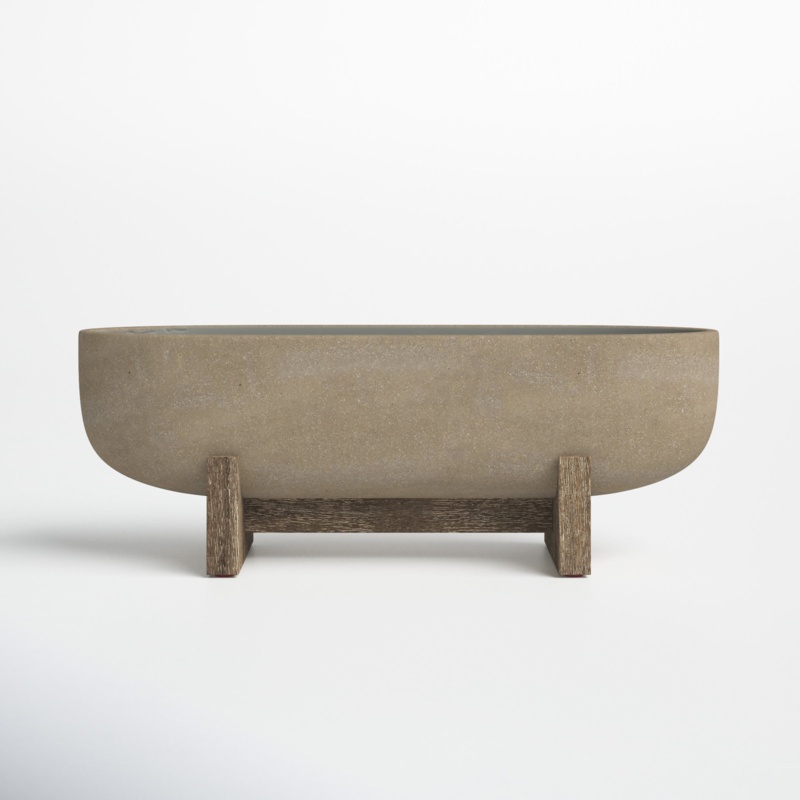 Jett 25" Wide Oval Standing Pot