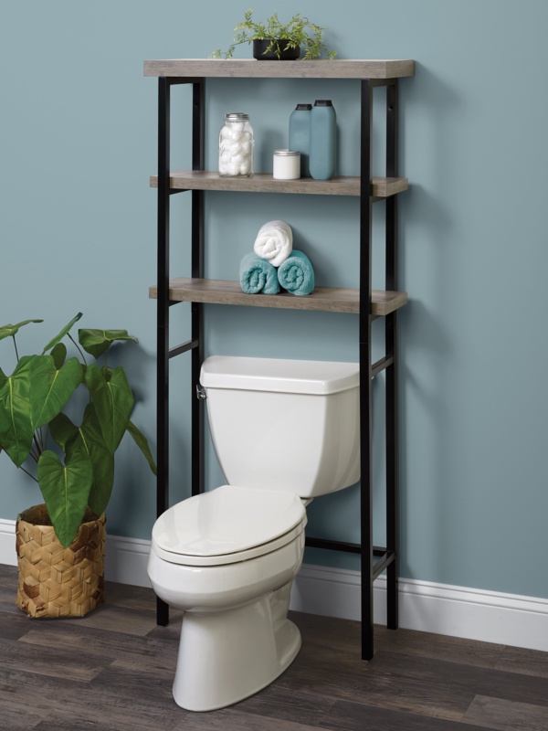 Jewliana Metal Freestanding Over-the-Toilet Storage