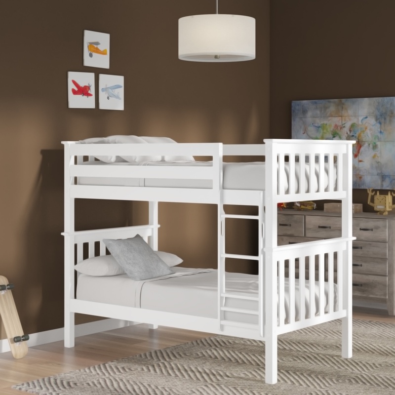 Joleen Kids Twin Over Twin Bunk Bed