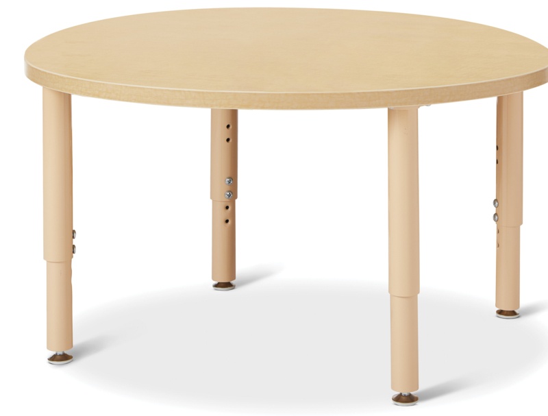 Jonti-Craft® Laminate Adjustable Round 4 Students Activity Table