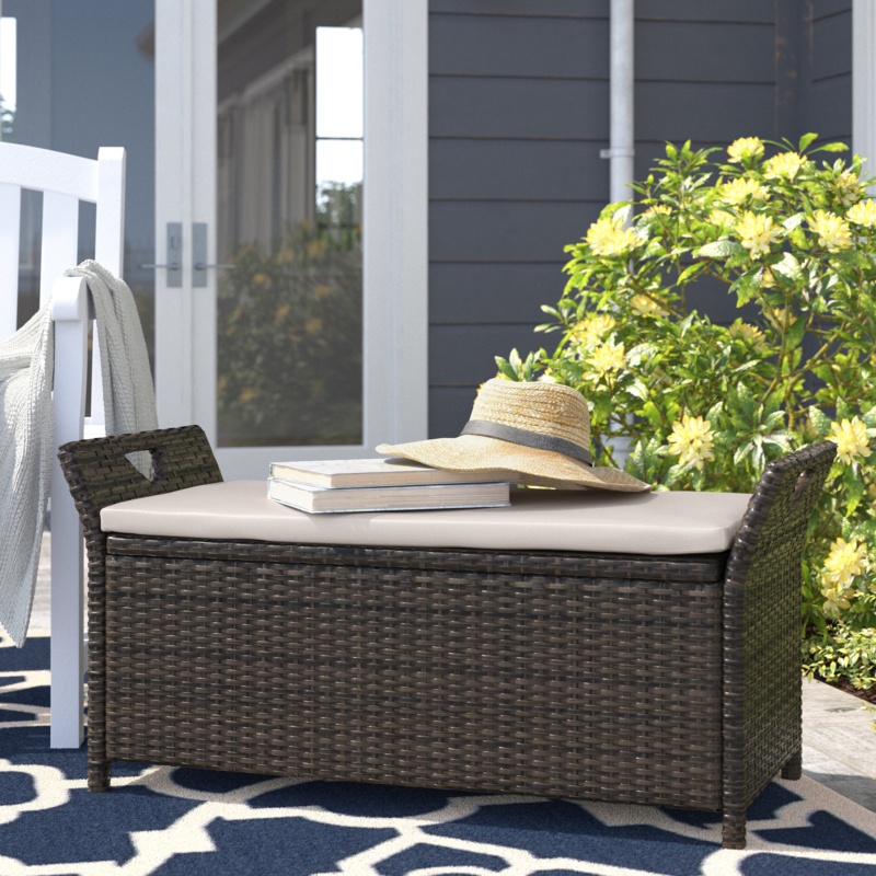 Joslyn Wicker Outdoor Bench