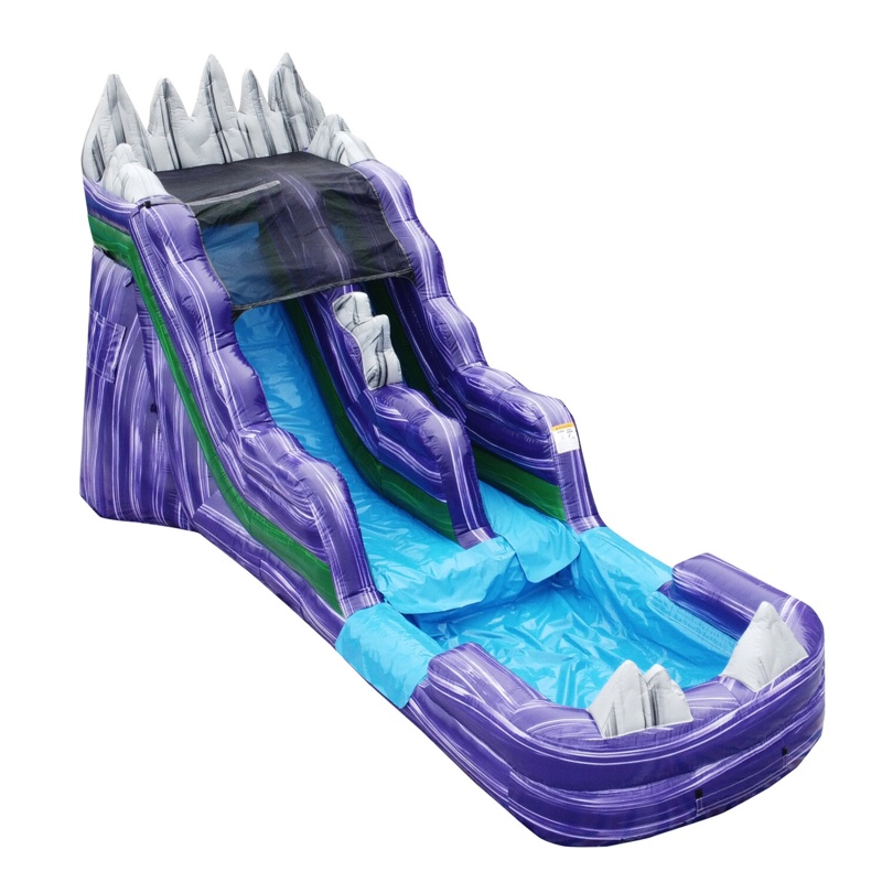 JumpOrange 15 FT Dark Night Commercial Grade Water Slide with Pool (with Blower)