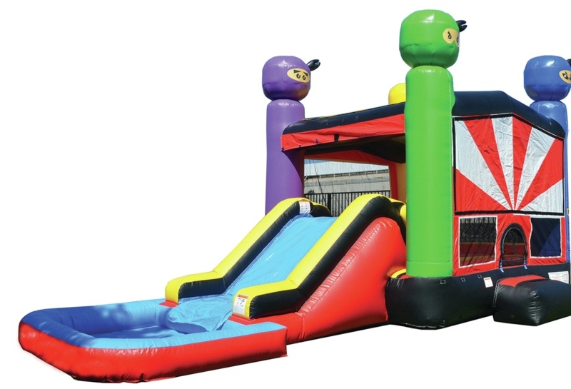 JumpOrange Ninja Commercial Grade Bounce House Water Slide with Splash Pool for Kids (with Blower)