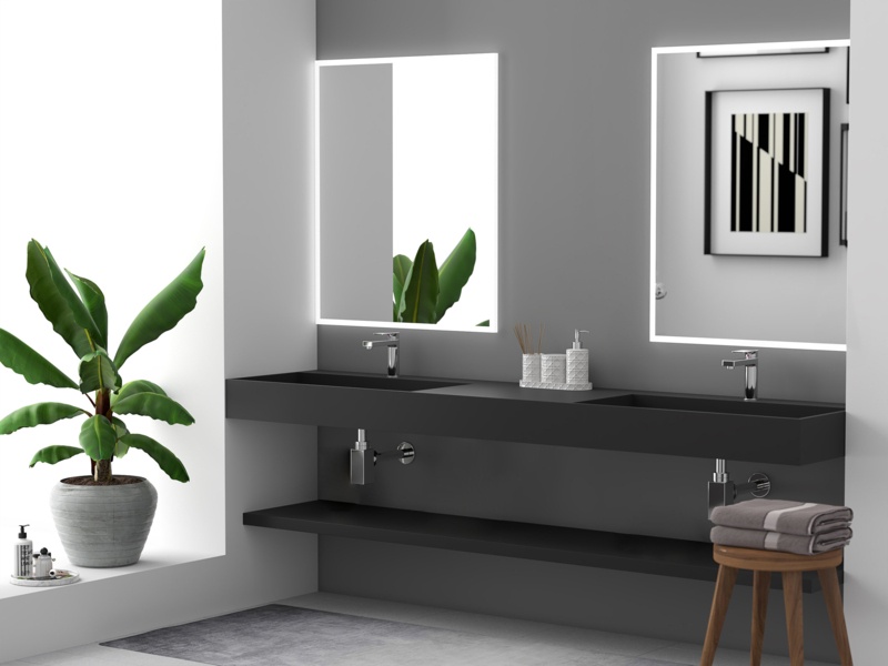 Juniper 84" Wall Mounted Minimalist Double Bathroom Sink with Concealed Drain