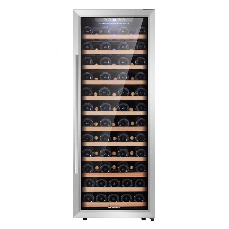 Kalamera Freestanding Refrigeration 22.8'' 80 Bottle Single Zone Freestanding Wine Refrigerator