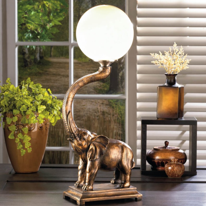 Kamath Trumpeting Elephant 24.5" Table Lamp