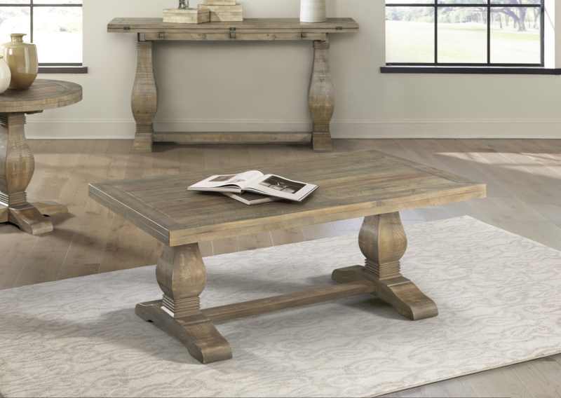 Kanisa Solid Wood Pedestal Coffee Table