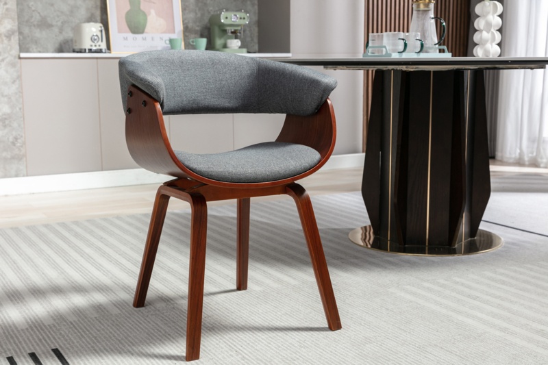 Kerby Fabric Dining Chair with Wooden Frame