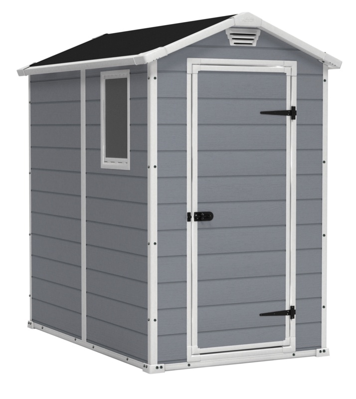 Keter Manor 4 ft. W x 6 ft. D Vertical Resin Outdoor Storage Shed Ideal For Patio